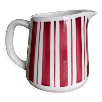 Old striped milk jug