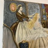 Huile sur toile illustration mode