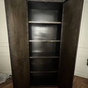 Steel wardrobe. Height 1.99m, Width 1m.