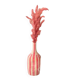 Vase artisanal bouteille rayé rose
