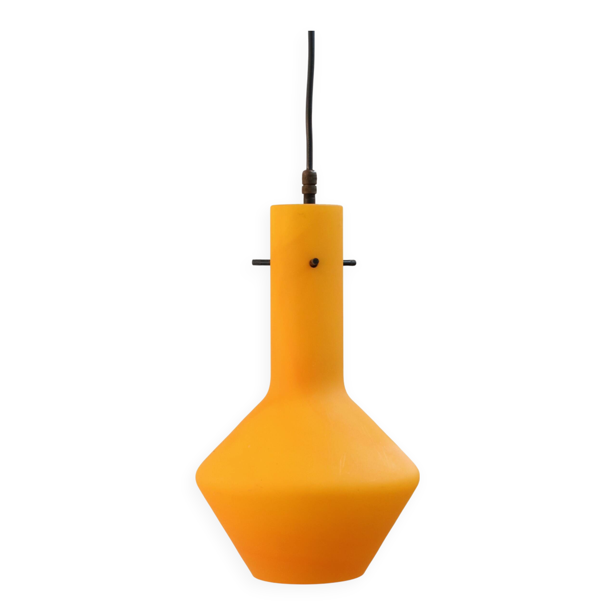 Vintage oranje glazen Murano hanglamp