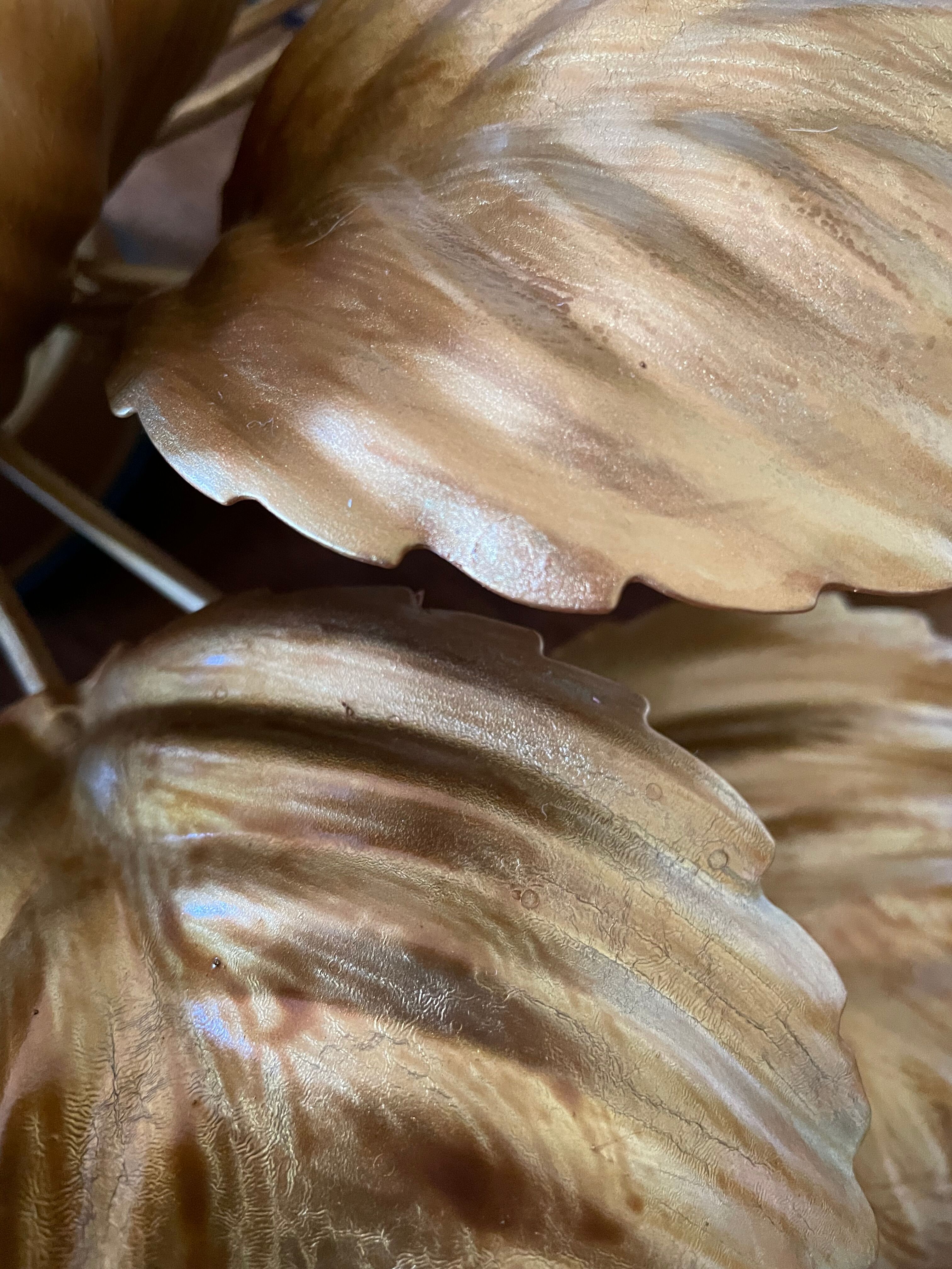 Ceiling light golden flower