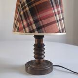 Turned wood table lamp, 1960