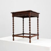 Table d'appoint ancienne en chêne français, vers 1900