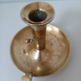Brass candle holder, cellar rat