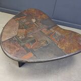 Table basse en forme de boomerang par C. Kneip, années 1990