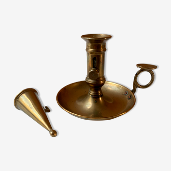 Brass hand candle holder