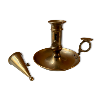 Brass hand candle holder