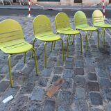 Set de 5 chaises métal design