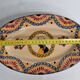 Oval dish in vintage Quimper Henriot earthenware, signed, traditional Breton decor, 29 cm