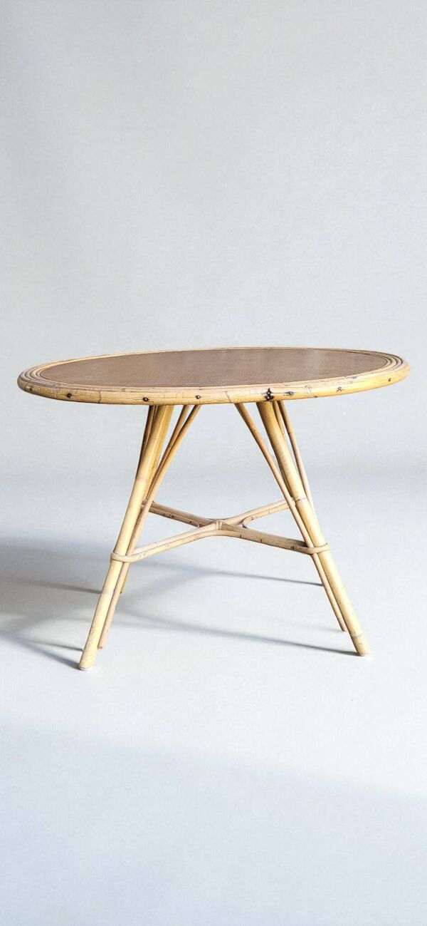 4 fauteuils ''coquille'' en rotin 1960's