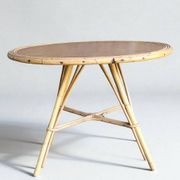 4 fauteuils "coquille" en rotin 1960's