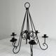 Black metal hanging chandelier