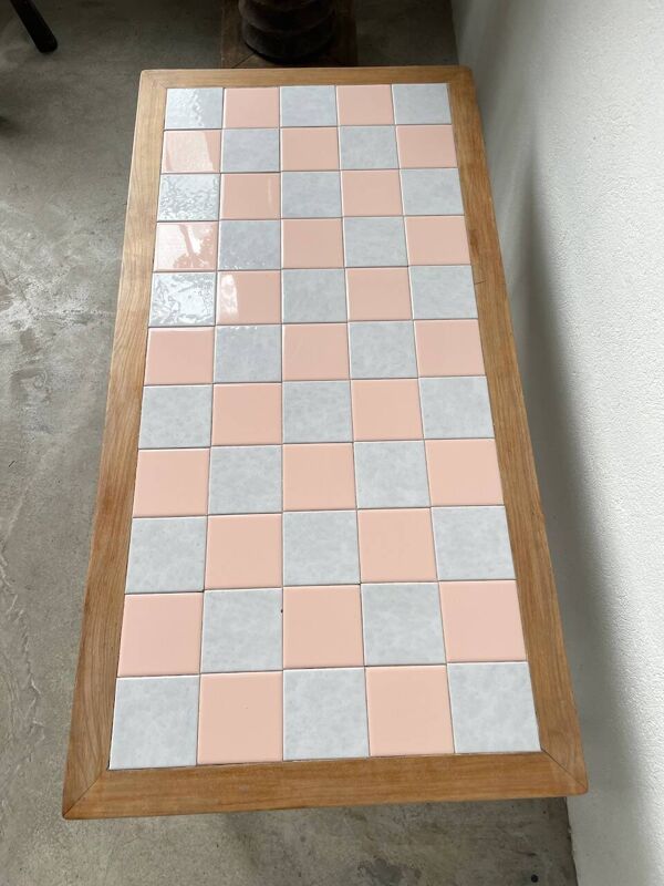 Table basse carrelage années 50