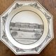 Octagonal plates Montereau directory 1810 grisaille neoclassical