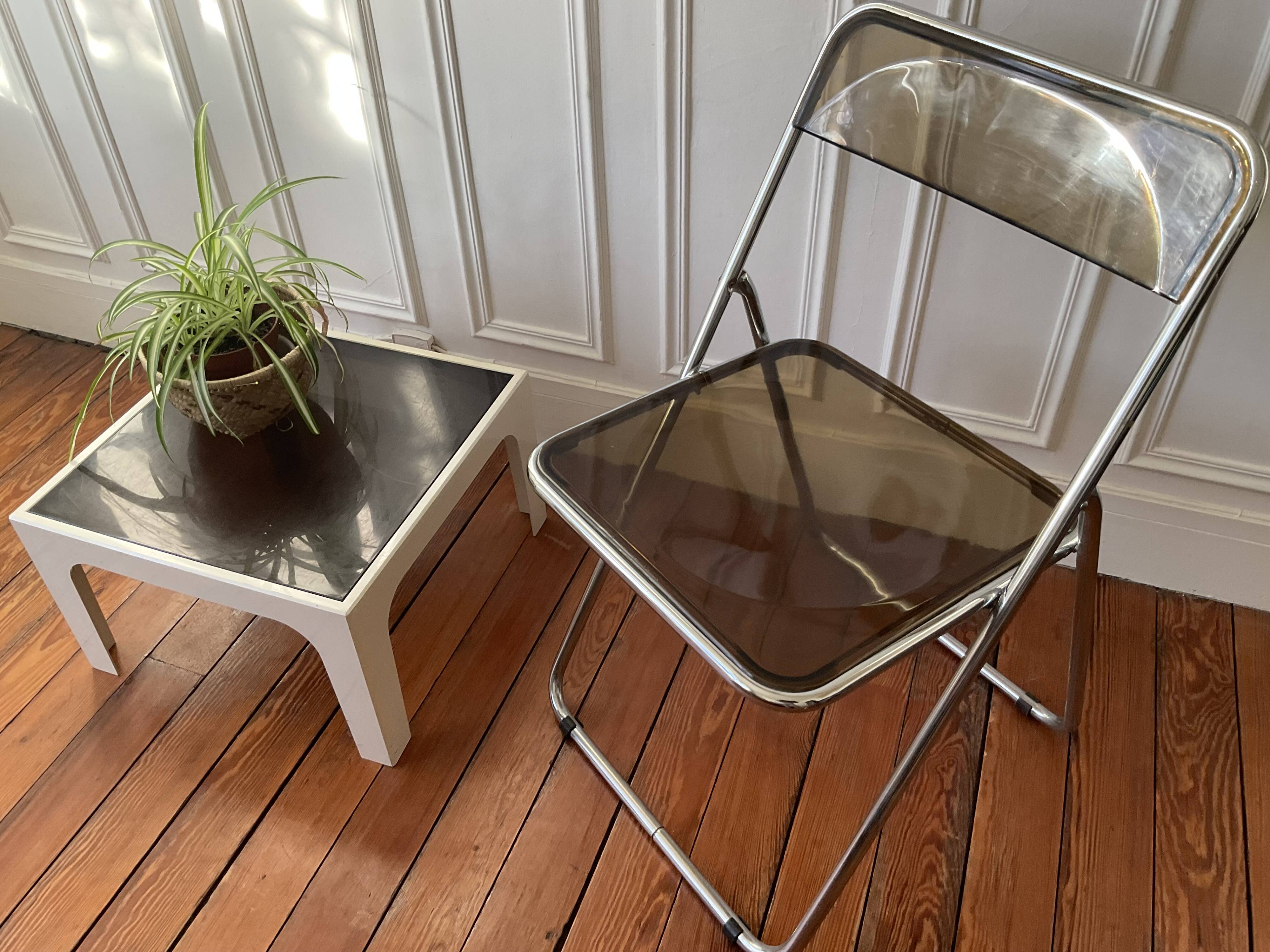 Plexiglass folding chair