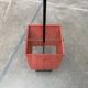 Minimalist perforated steel umbrella stand, 1960s