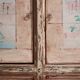 Antique white sideboard with floral motifs (circa 1870)