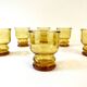 6 verres en verre ambré Pernod S.A.