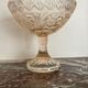 Pink glass footed bowl