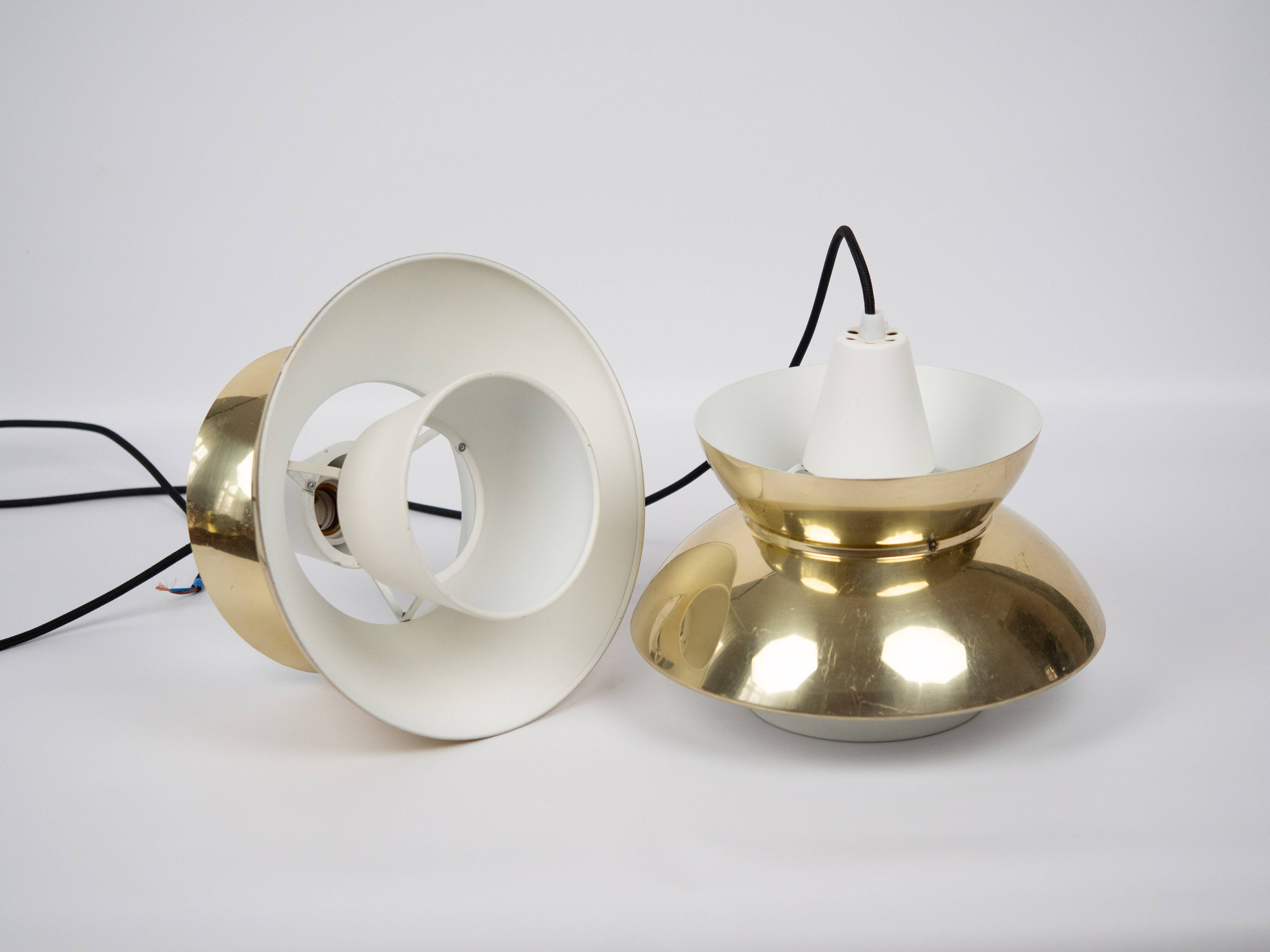 Pair of 2 Danish vintage lamps Doo Wop by Henning Klok, Louis Poulsen, 1940