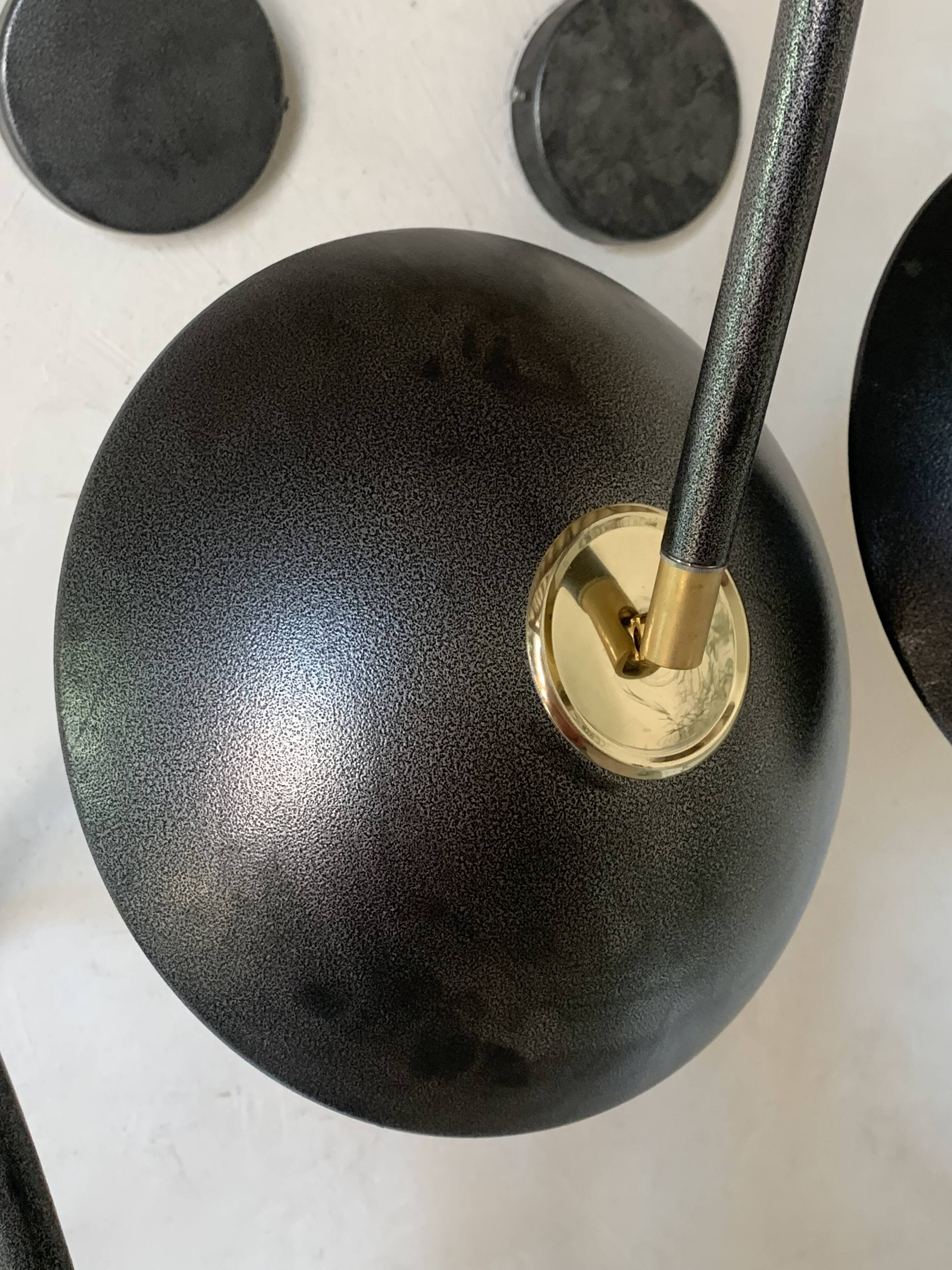 Pair of vintage black wall lights