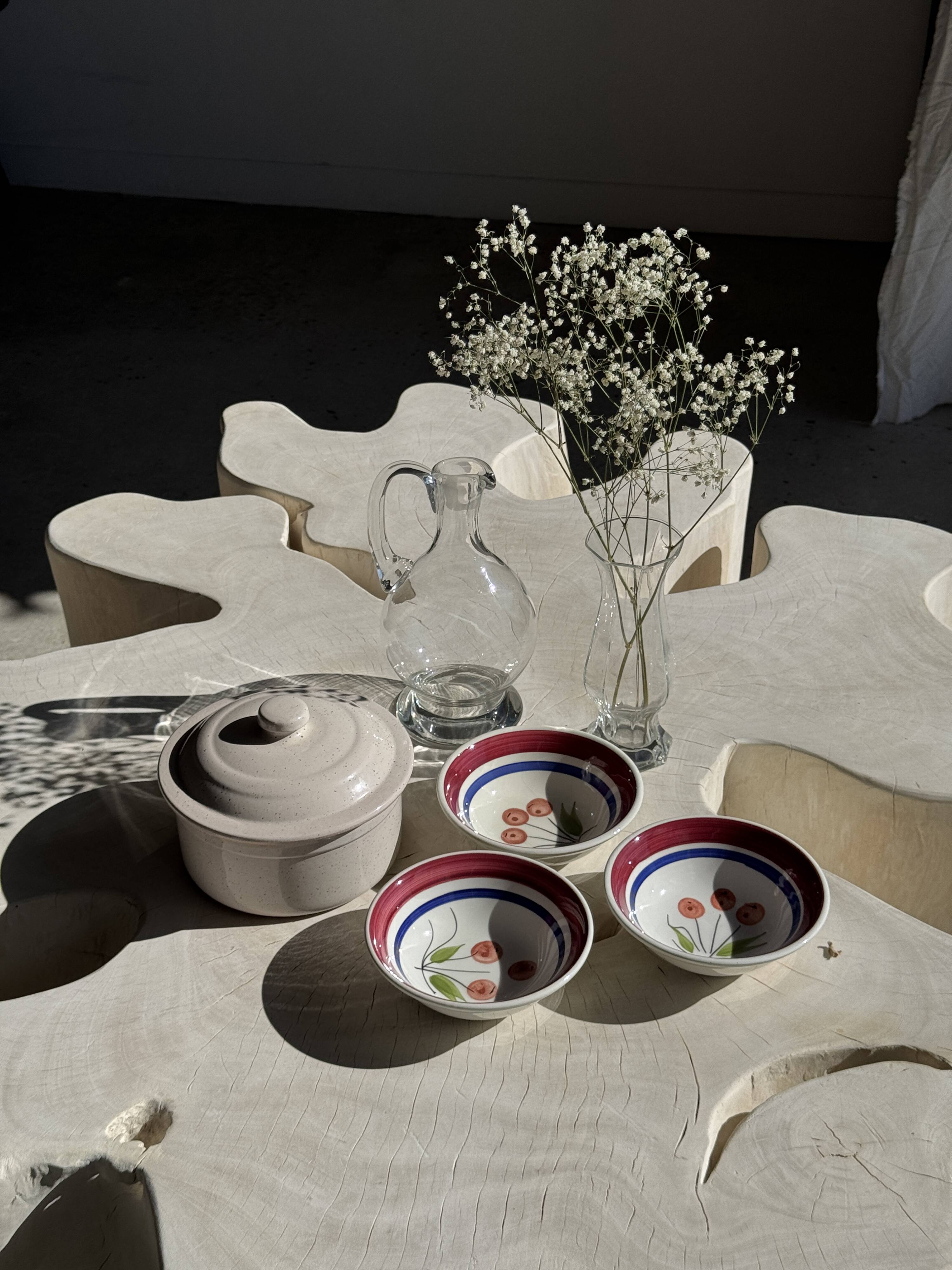 Vintage Italian Fruit Salad Set: Salad Bowl and 8 Bowls