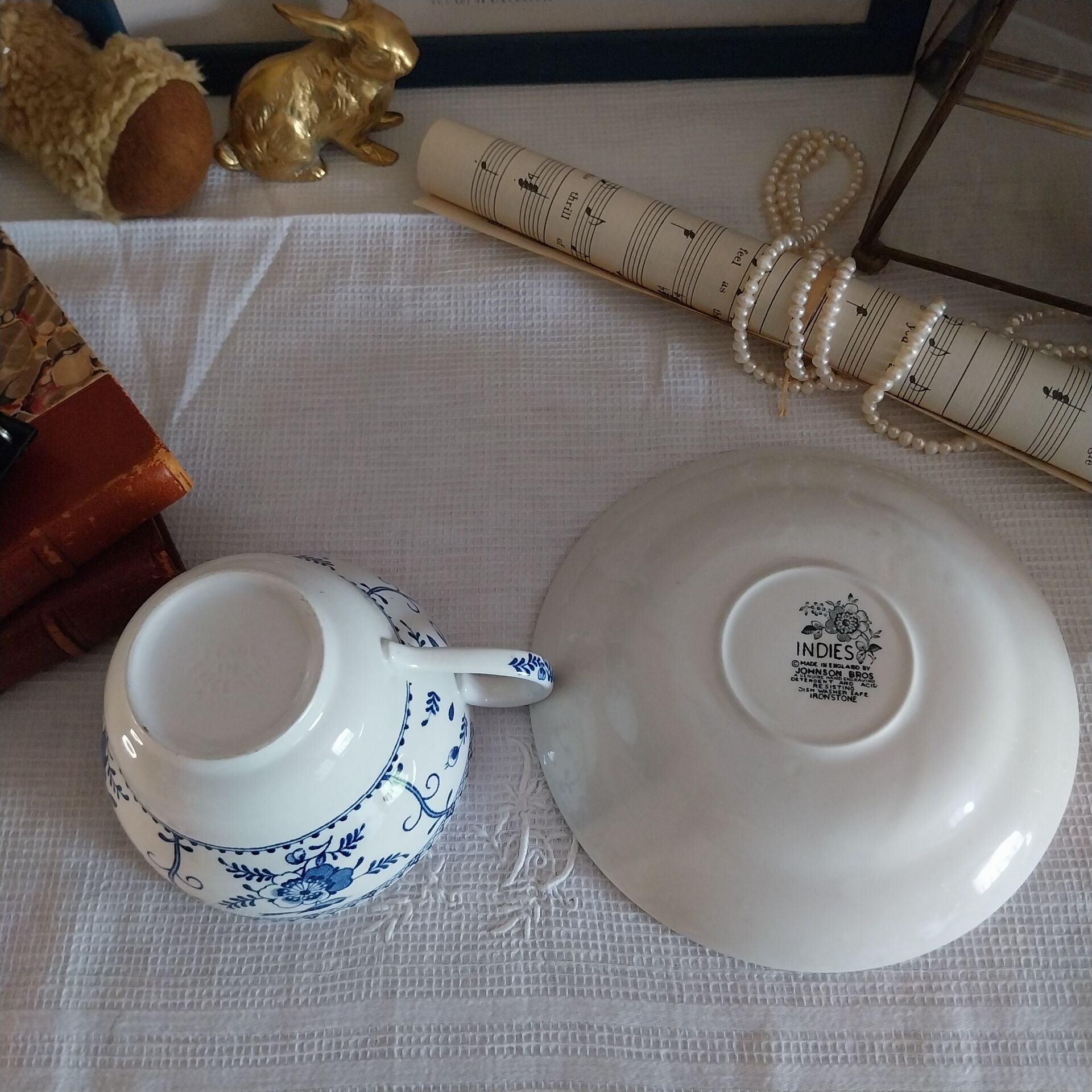 Large cup and saucer Johnson Bros