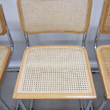 Series of 4 Cesca B32 chairs by Marcel Breuer