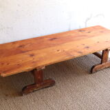 Coffee table on convent trestles
