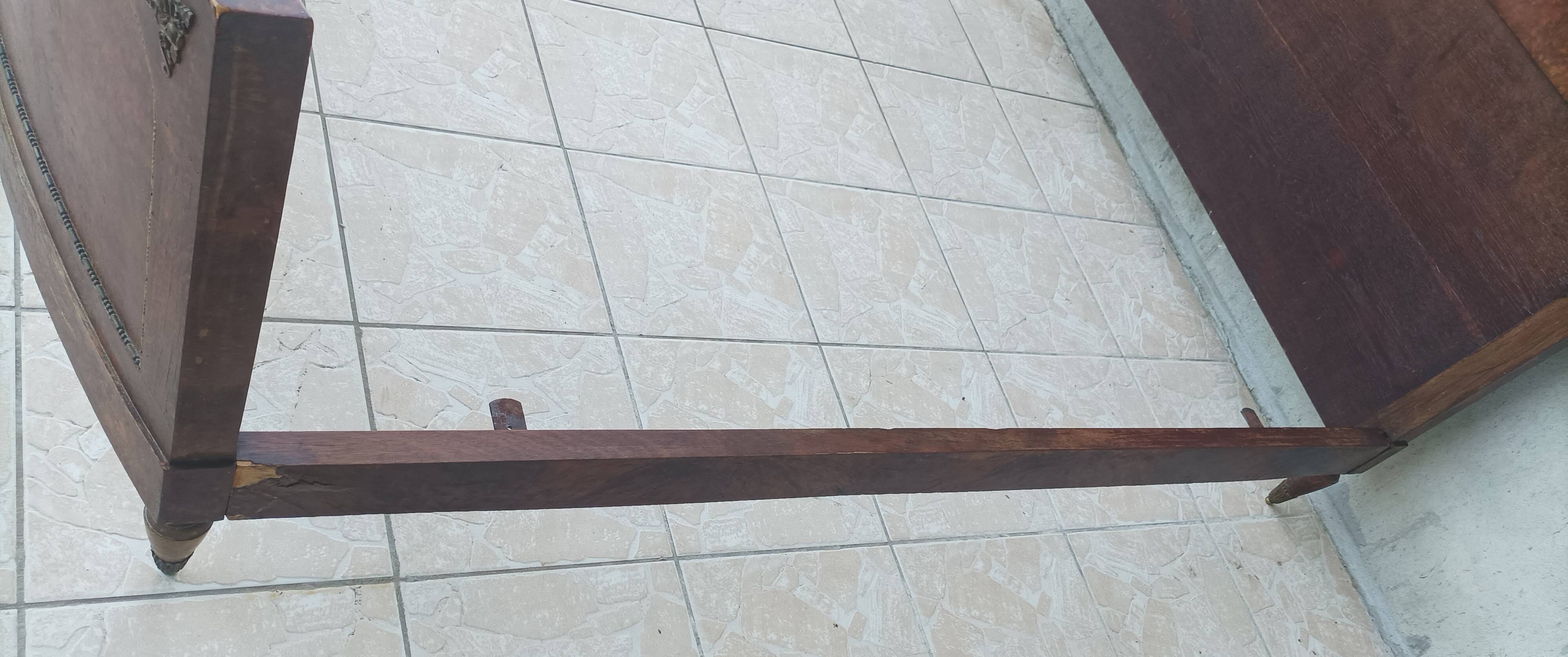 Louis XVI bed in thuja burl