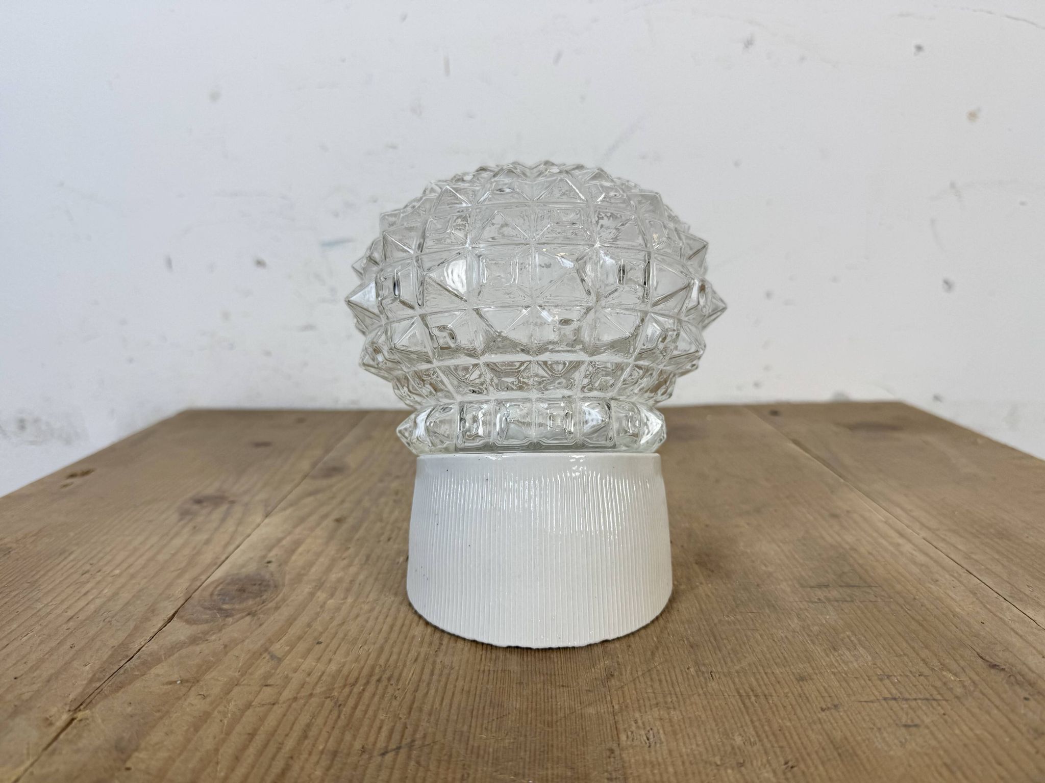 Vintage White Porcelain Wall Light, 1970s
