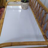 Vintage bamboo and rattan desk