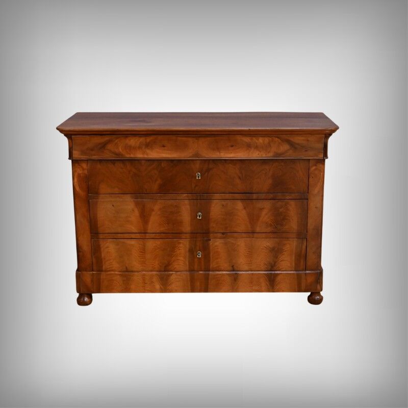 Walnut burl commode, Restoration period – early 19th century