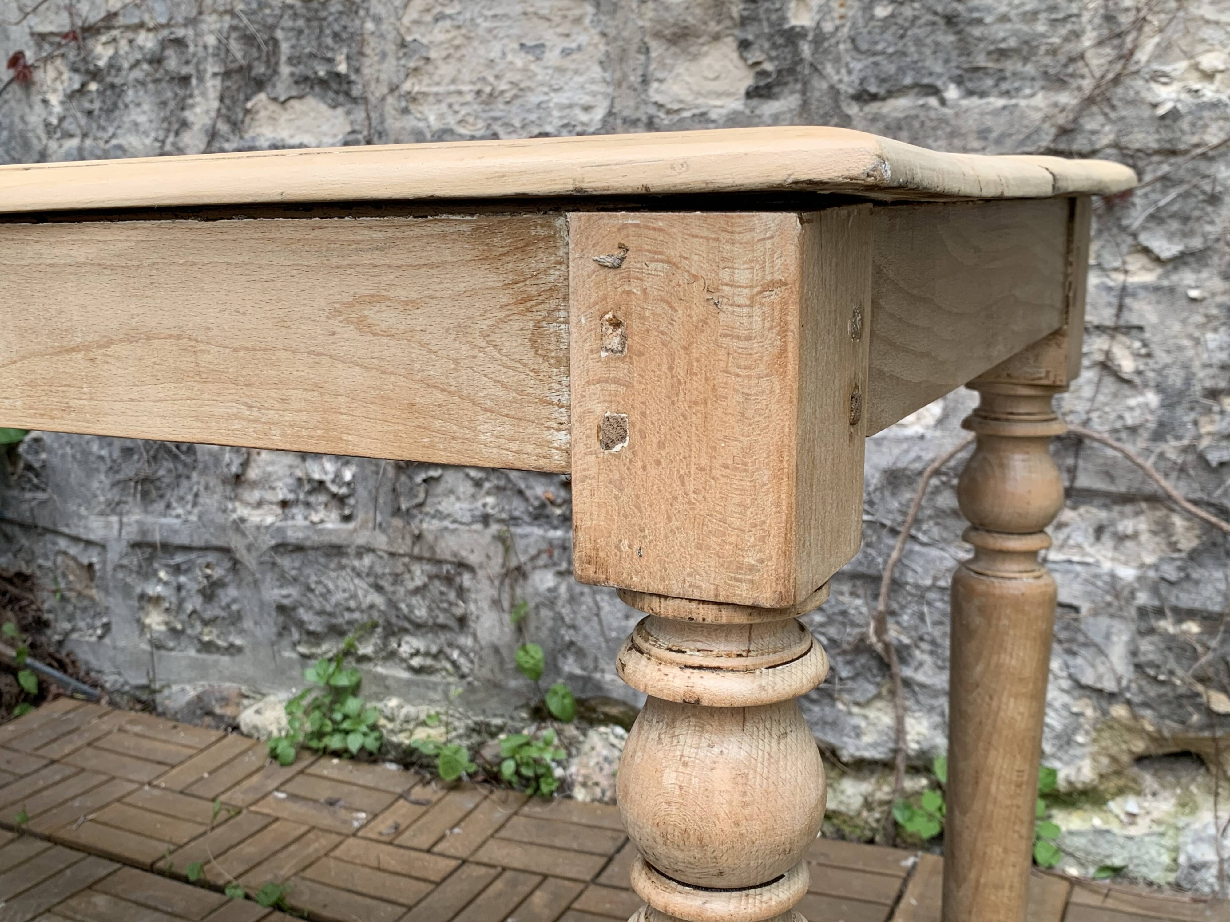 Raw wood farm table 1920