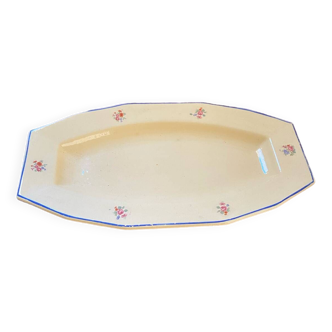 Badonviller octagonal floral bowl.