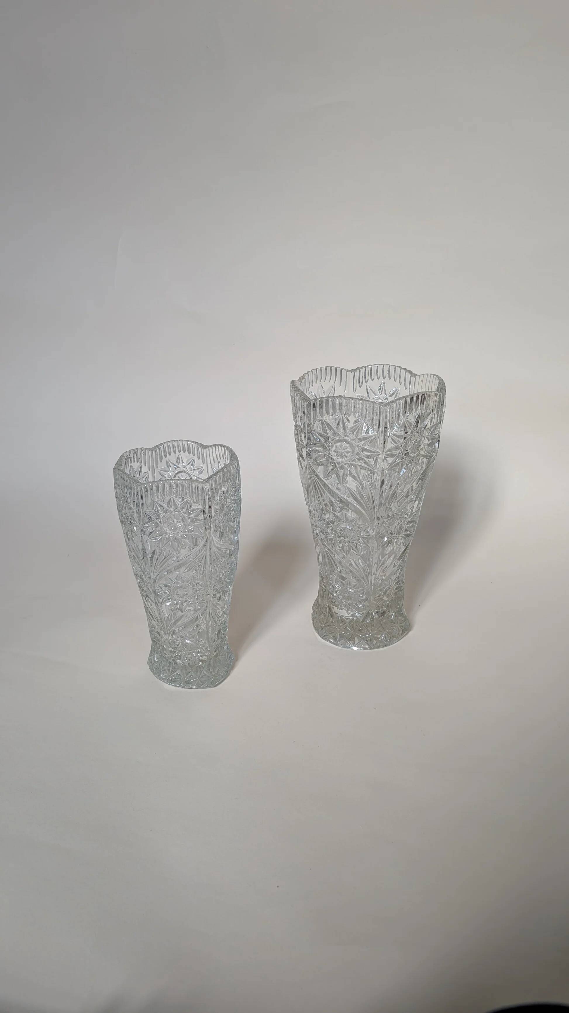 Cut glass vase