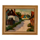 « Scène de village » par Alvar Johansson