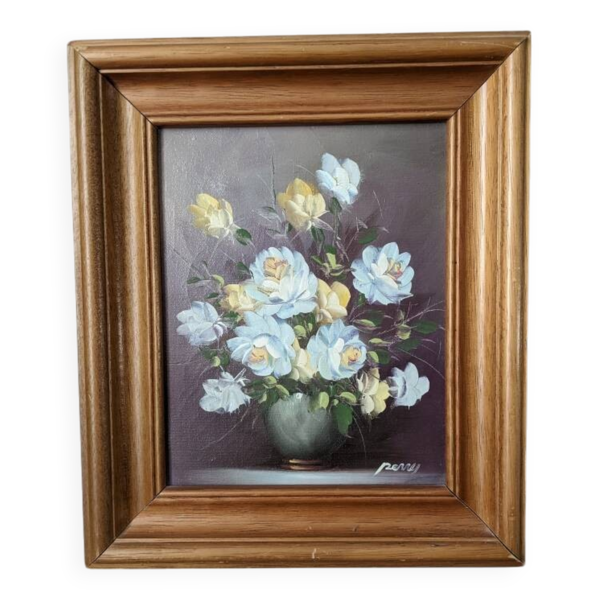 Acrylic painting on canvas still life old bohemian countryside