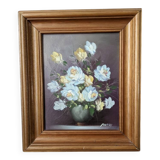 Acrylic painting on canvas still life old bohemian countryside