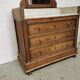 Commode coiffeuse 1900 en chêne et marbre