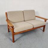 Juul Kristensen 2-seater teak sofa for Glostrup, Denmark 1960s