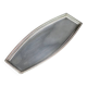 Silver-plated metal cake dish, shell design – hallmarked, 38 x 15 cm