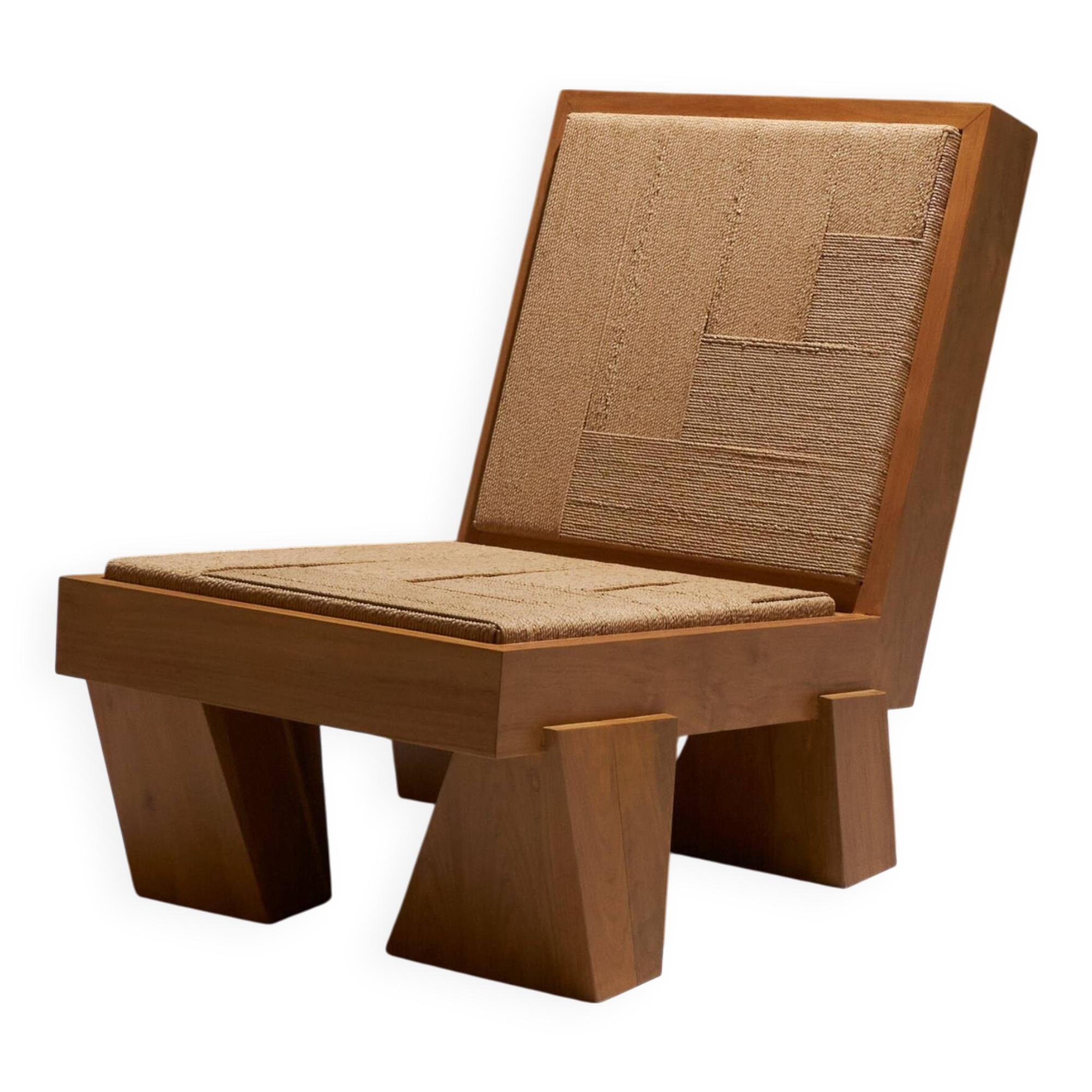 Natural rope block chair