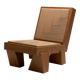 Natural rope block chair