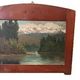 Antique painting landscape mountains oil on canvas Ercole Benussi (Milan 1844)
