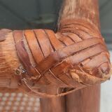 Vintage coffee table bamboo and rattan