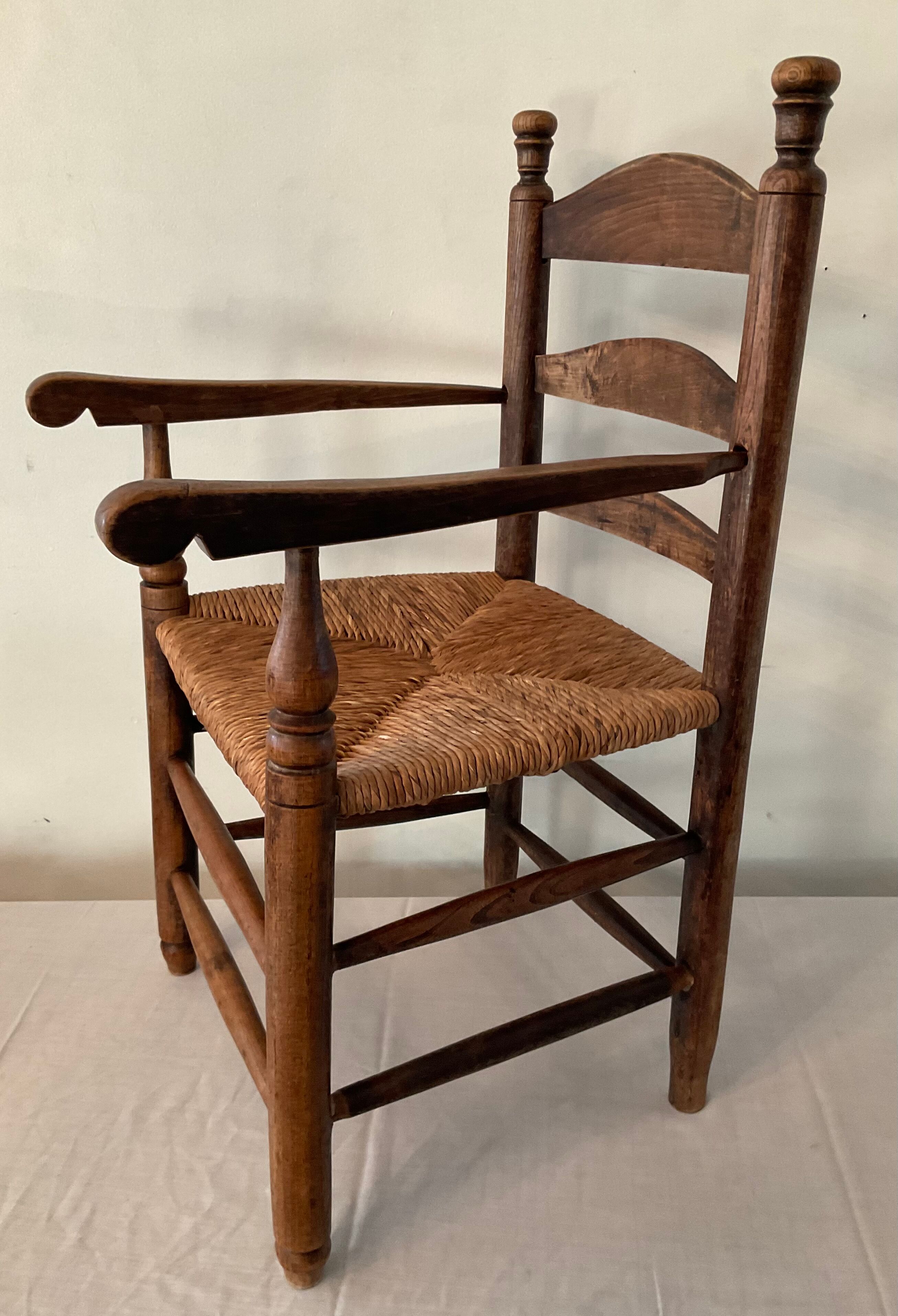 Vintage straw children's chair