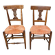 Pair of straw seated chairs