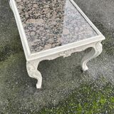 Regency style coffee table with marble top